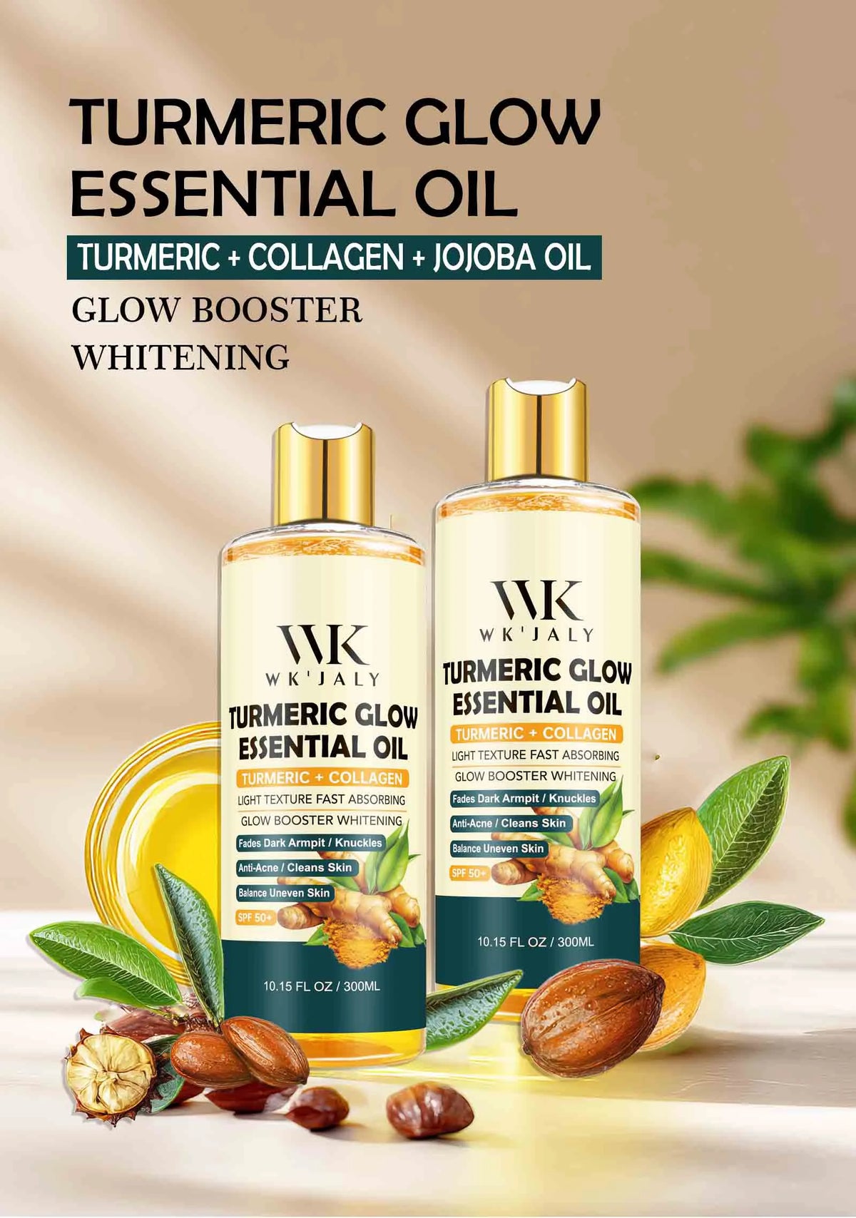 WK JALY Brightening Body Oil For Moisturized Smooth Looking Skin