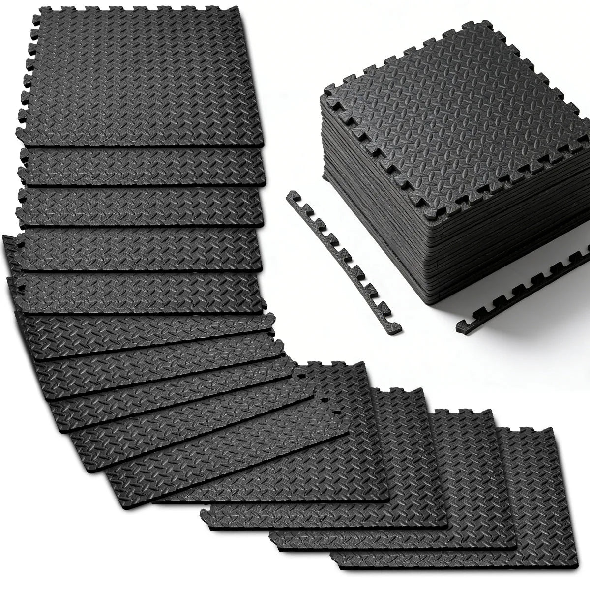 Interlocking EVA Foam Exercise Mat Tiles for Home Gym Workouts