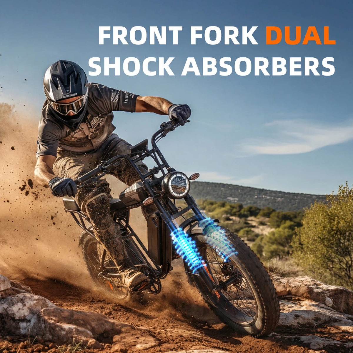 Aairsk X5 All Terrain Fat Tire Electric Bike 1500W Peak Motor