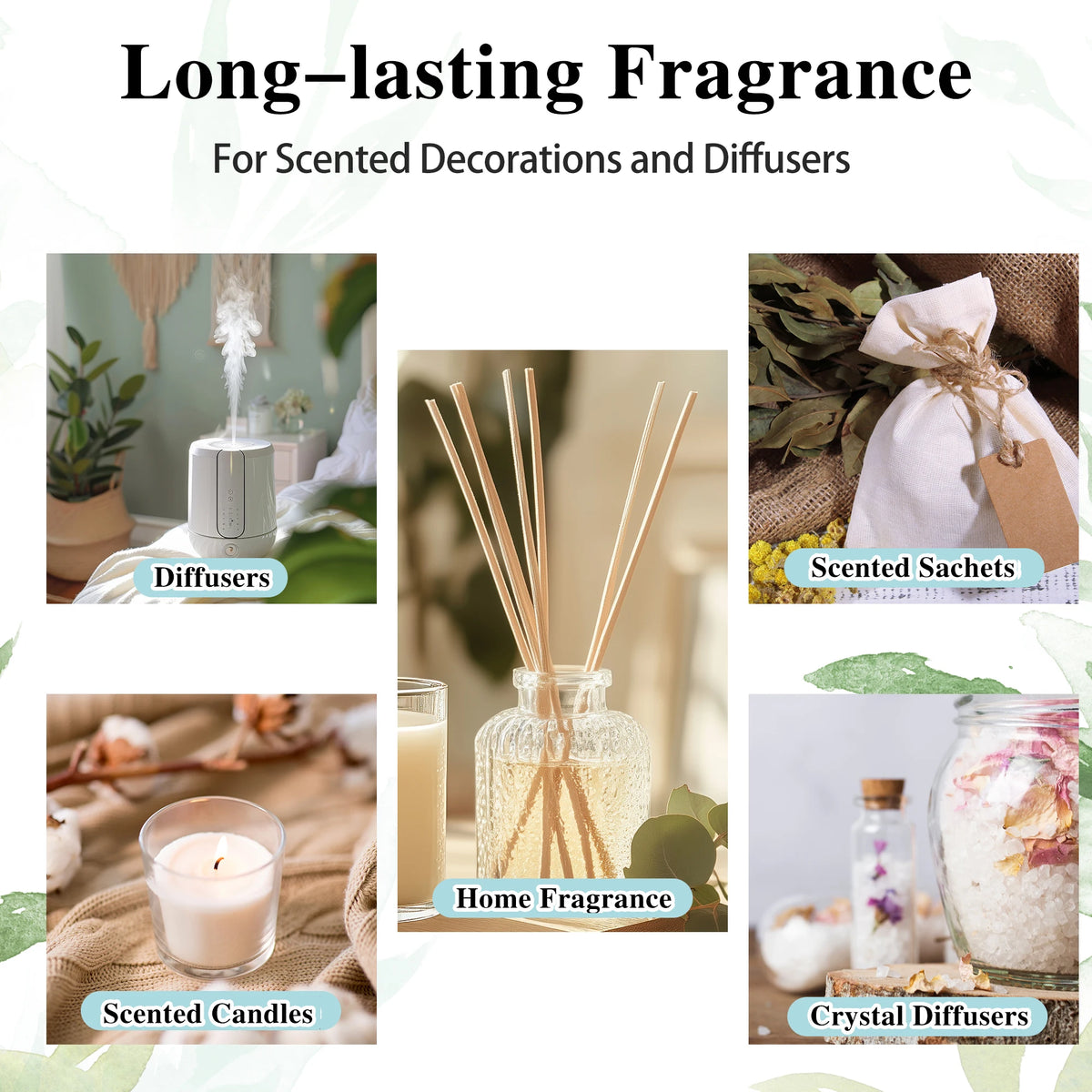 MAYJAM Fragrance Oils for Aromatherapy Diffusers, Candles and Soaps