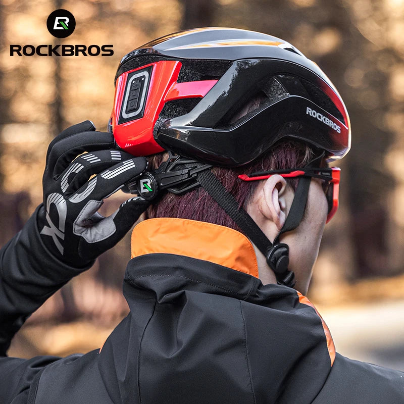 Rockbros Cycling Safety Helmet With Integrated LED Front Light