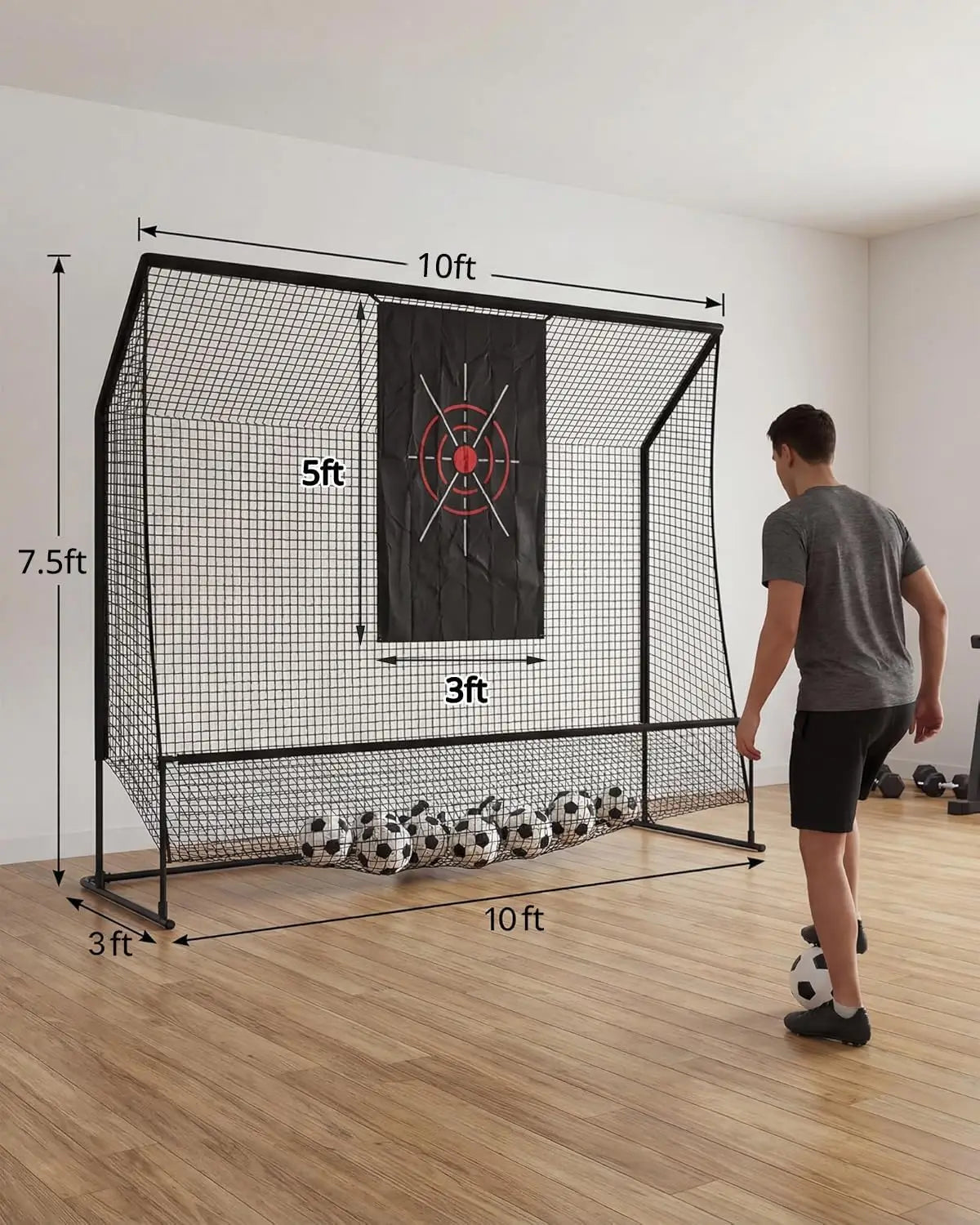 HiMISS Golf Practice Net With Aim Cloth And Carry Bag