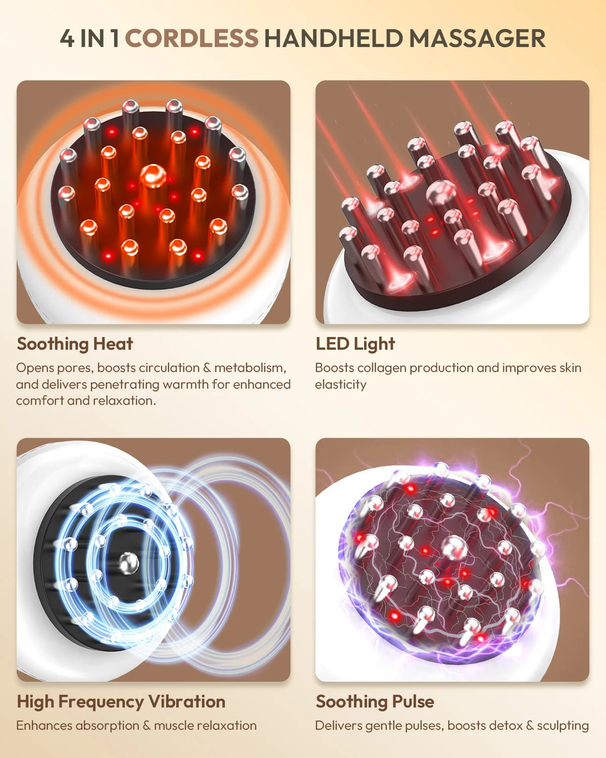 Lymphatic Drainage Massager With Heat Vibration And Pulse Therapy