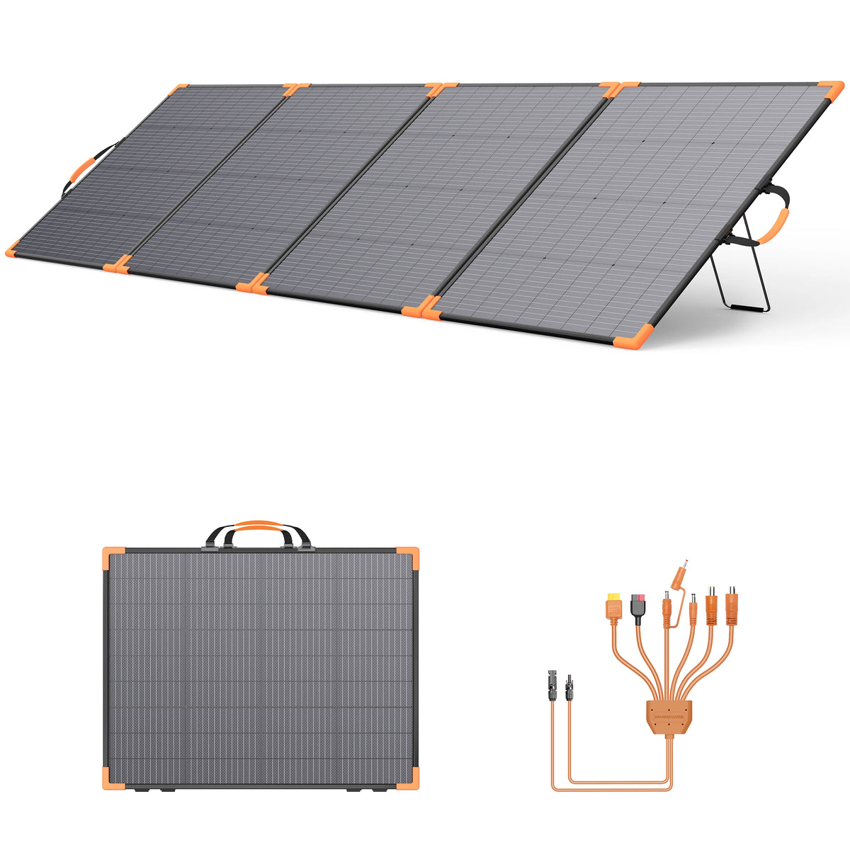 MHPOWOS 400W Bifacial Foldable Solar Panel for Portable Power Stations
