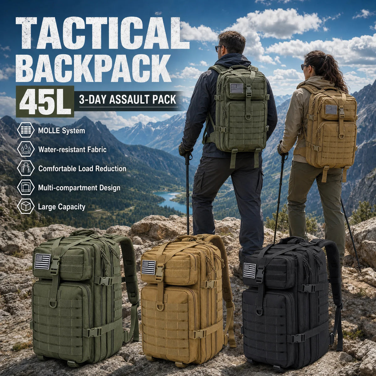 ReFire Gear Tactical Hiking Backpack For Outdoor Travel
