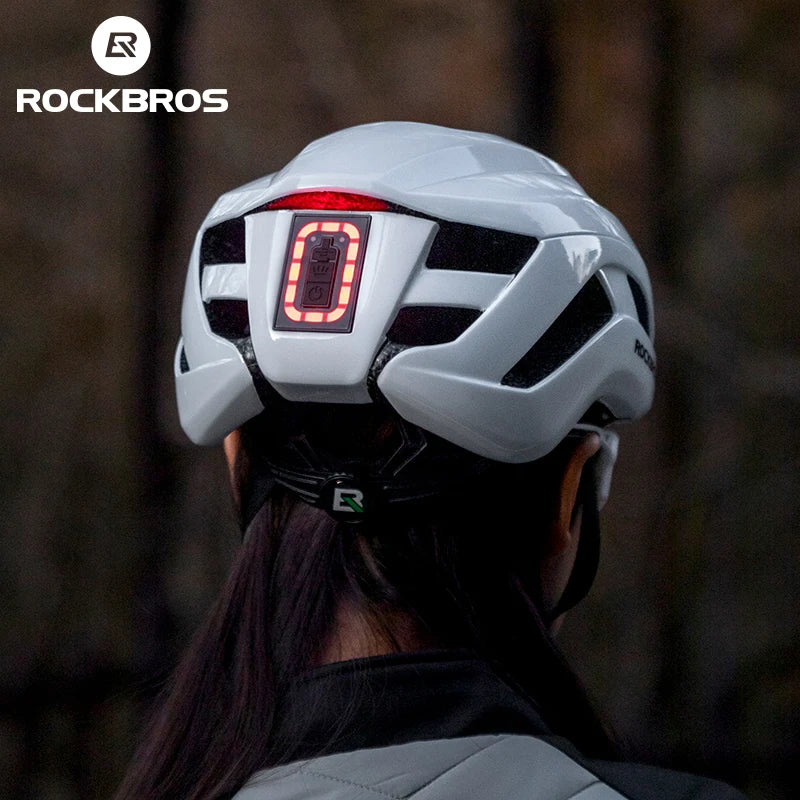 Rockbros Cycling Safety Helmet With Integrated LED Front Light