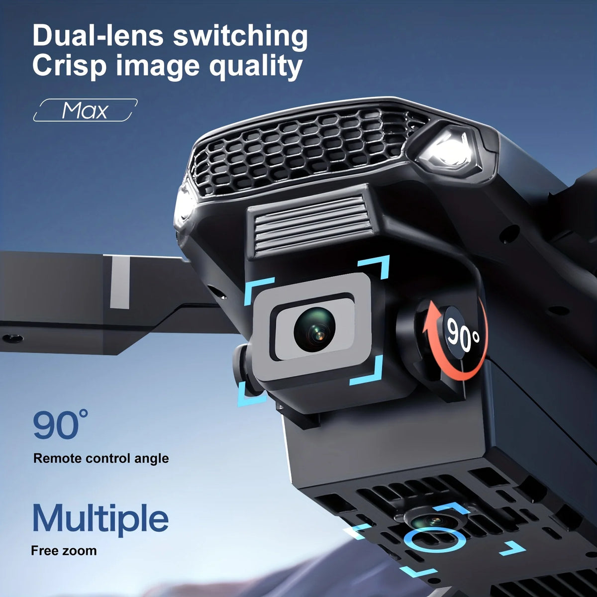 EVANOVM E88 Pro Max Foldable Drone With Dual HD Cameras