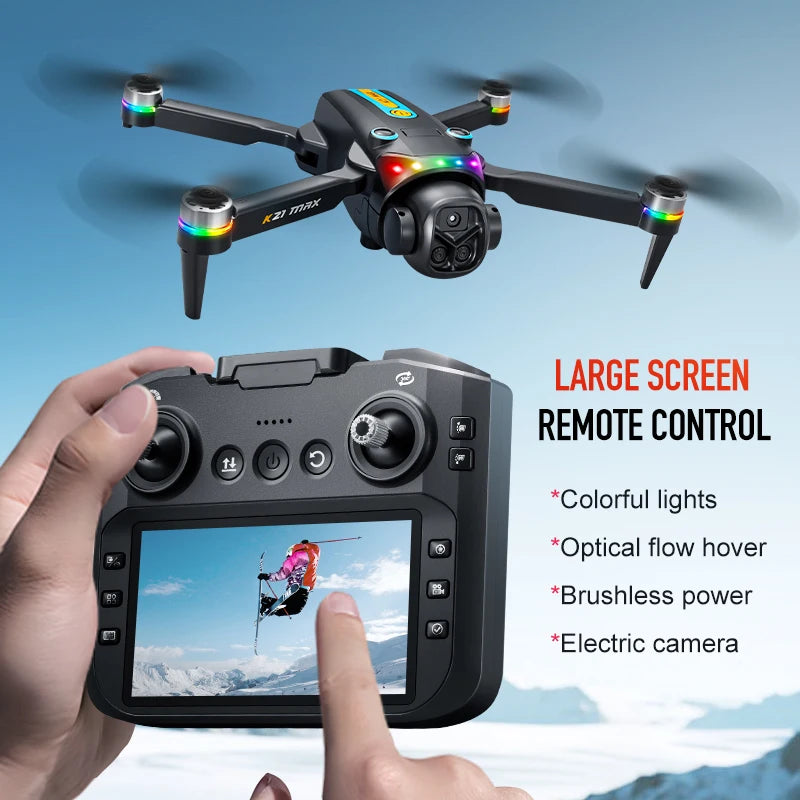 ZNLYRION K21MAX Foldable Brushless Drone With Screen Remote Dual Cameras