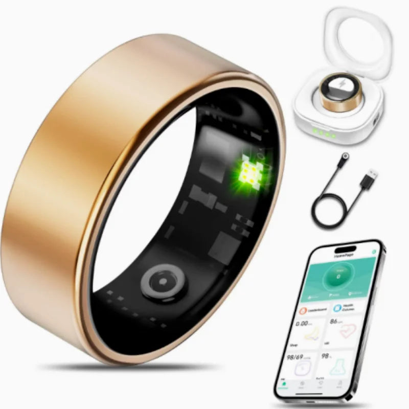 Smart Bluetooth Health Ring Heart Rate Blood Pressure Monitoring
