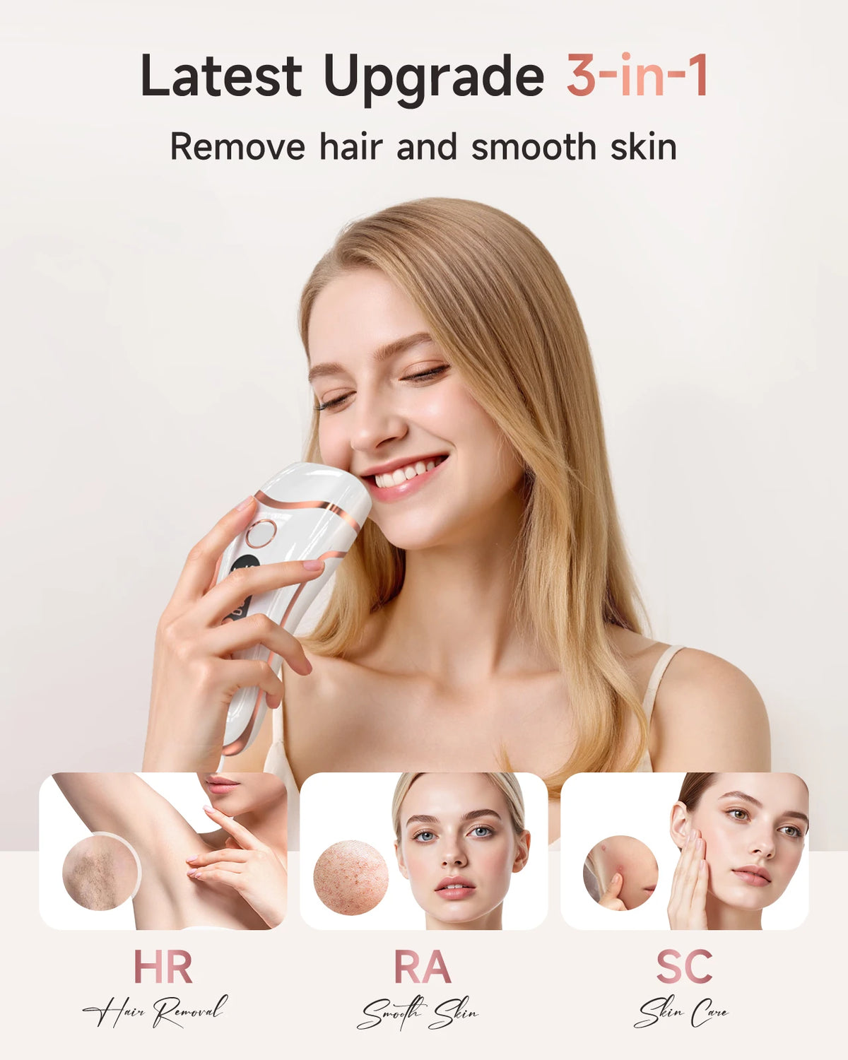 LYSMOSKI IPL Hair Removal Device With Skin Rejuvenation Treatment