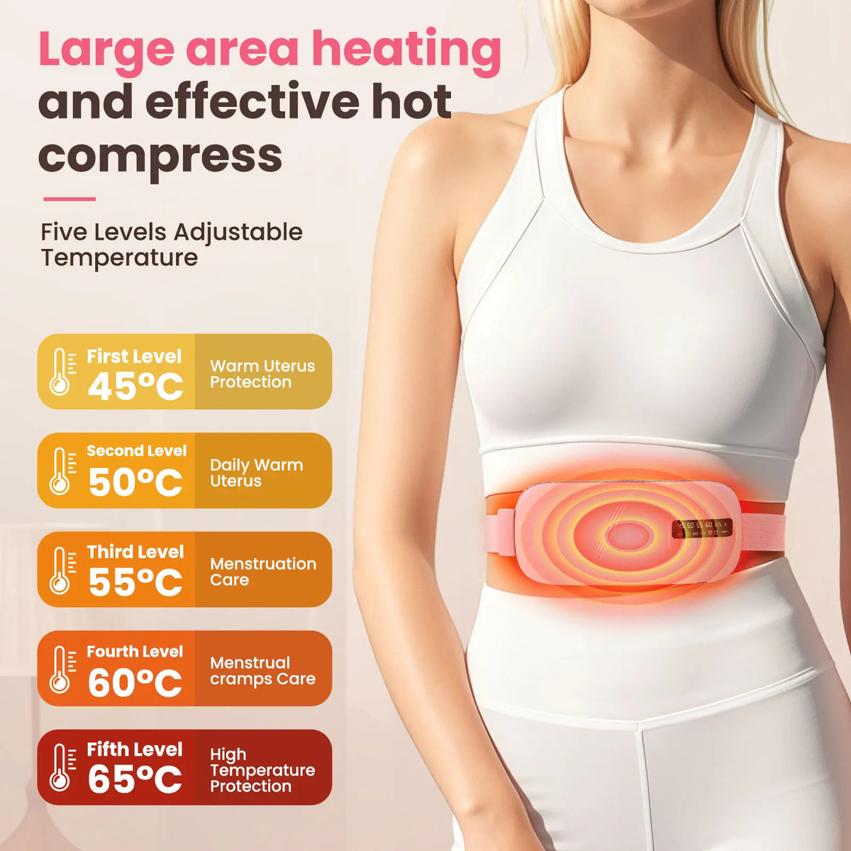 PASTSKY Electric Heating Vibration Waist Massage Belt For Cramps