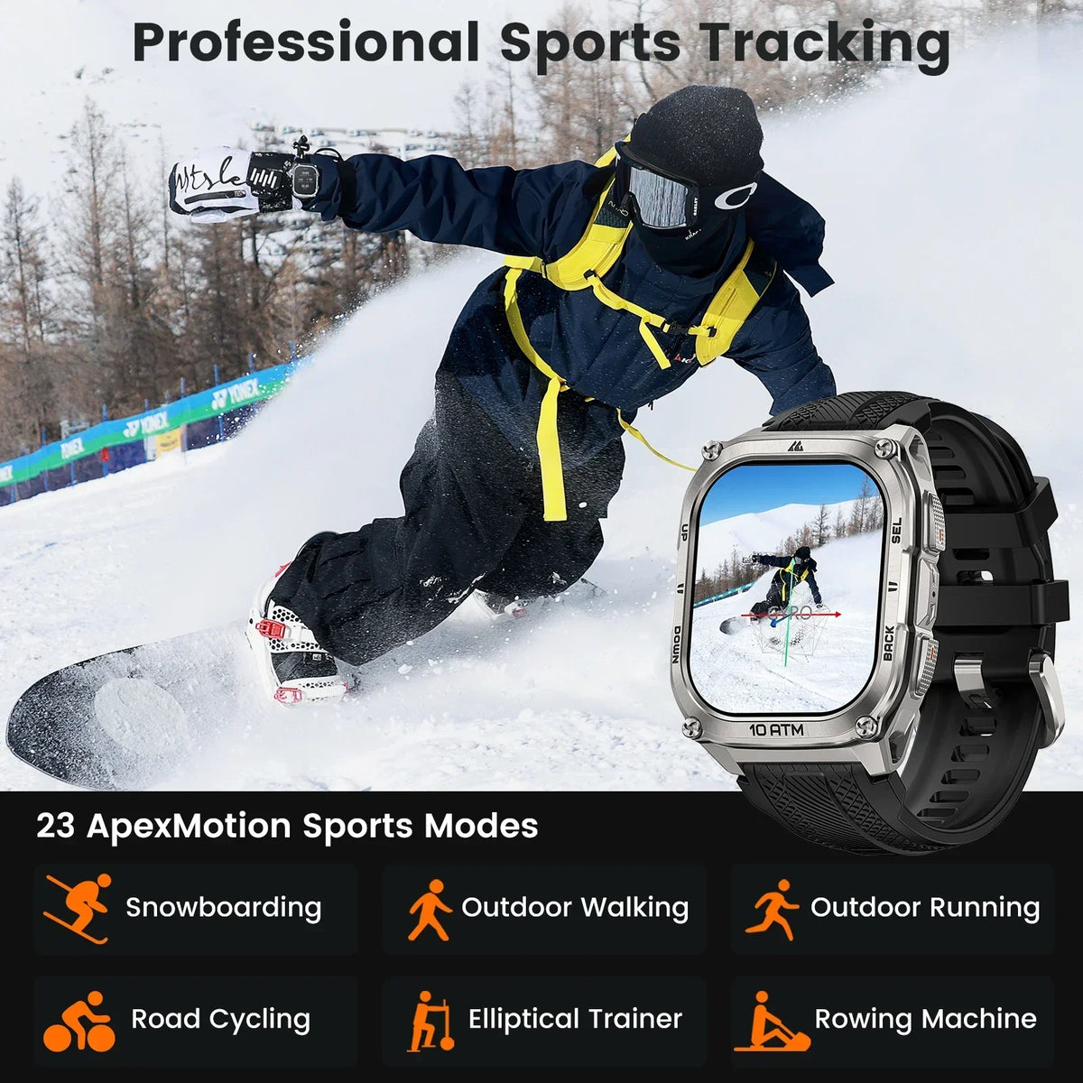 KOSPET Tank M4 Smartwatch With GPS And Health Monitoring