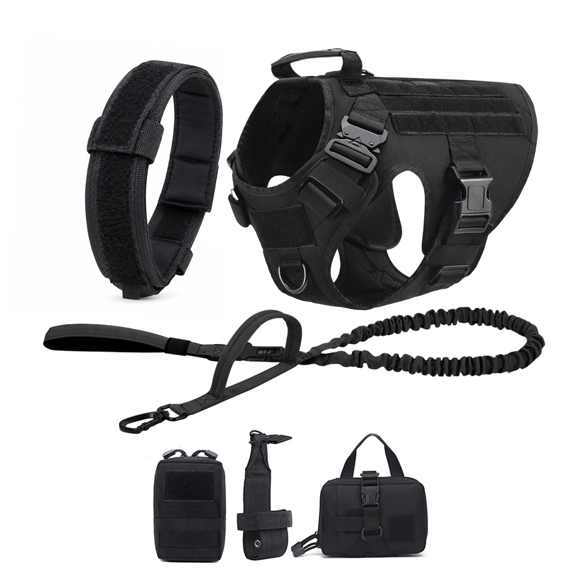 PETRAVEL Tactical Dog Harness With Leash For Training And Walking