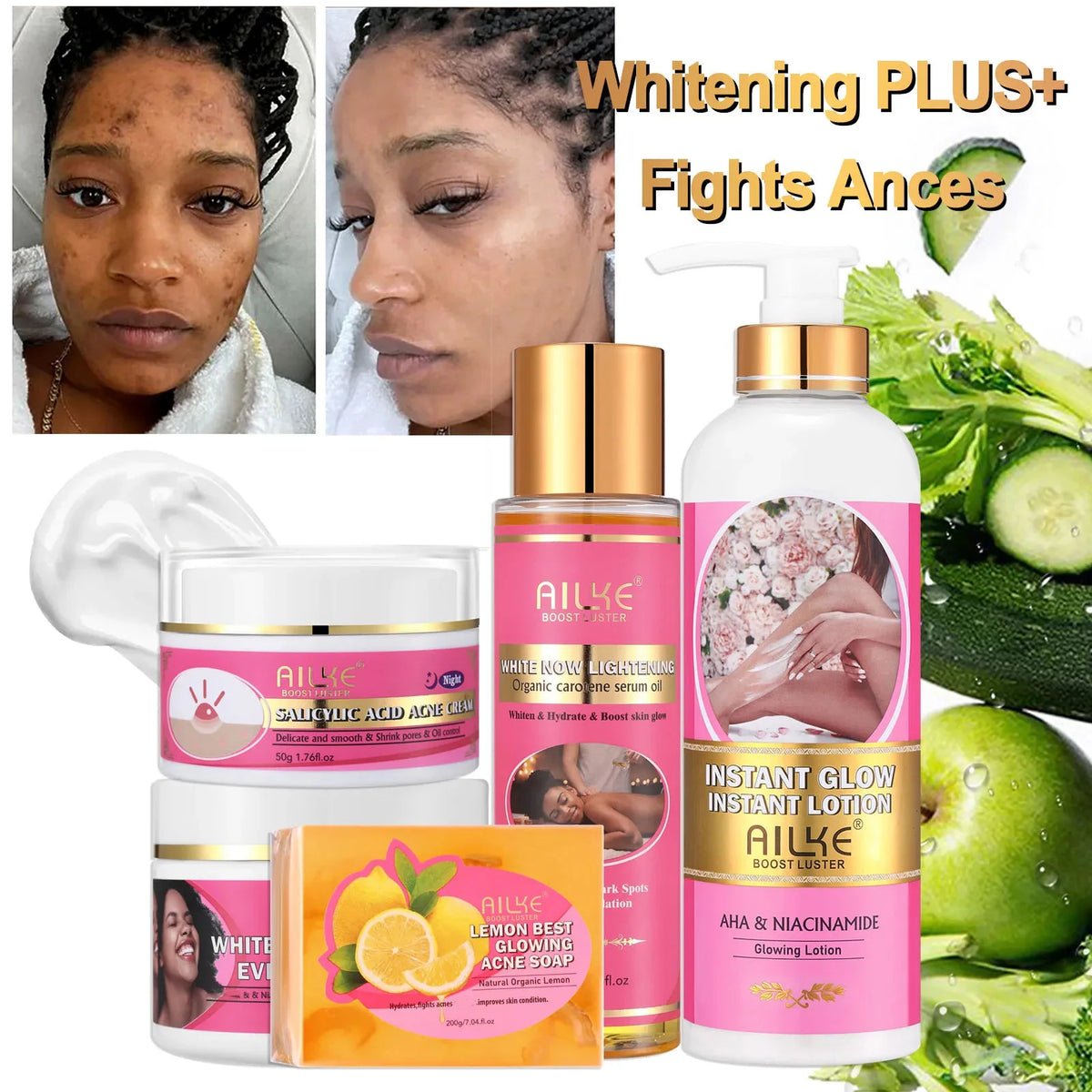 AILKE Skin Brightening And Moisturizing Radiance Care Set