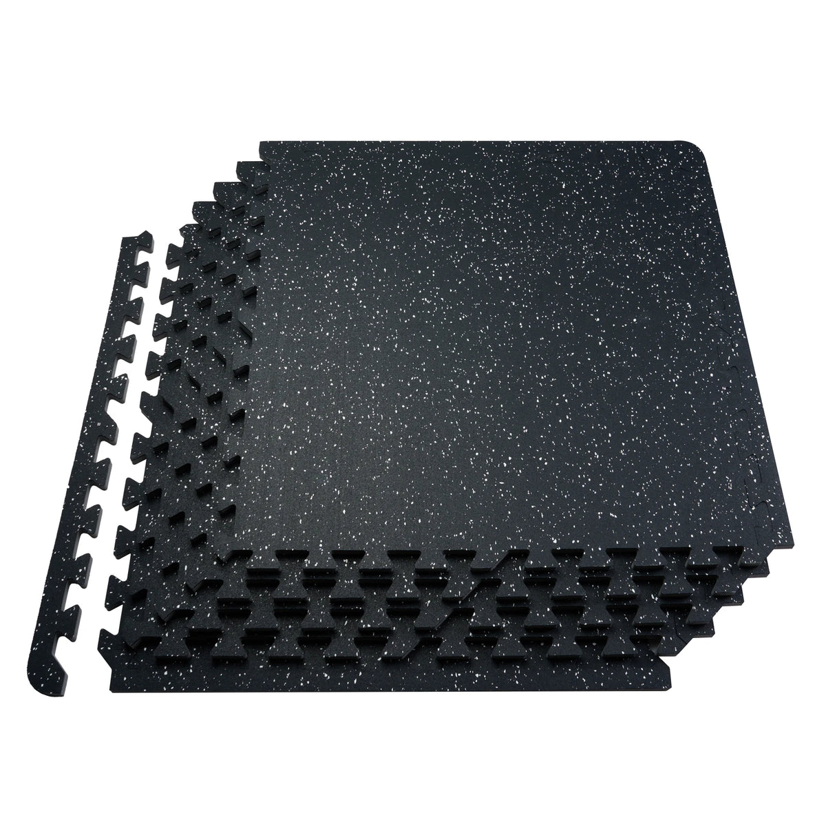 SucceBuy Rubber Top Interlocking Floor Mats for Gym and Home