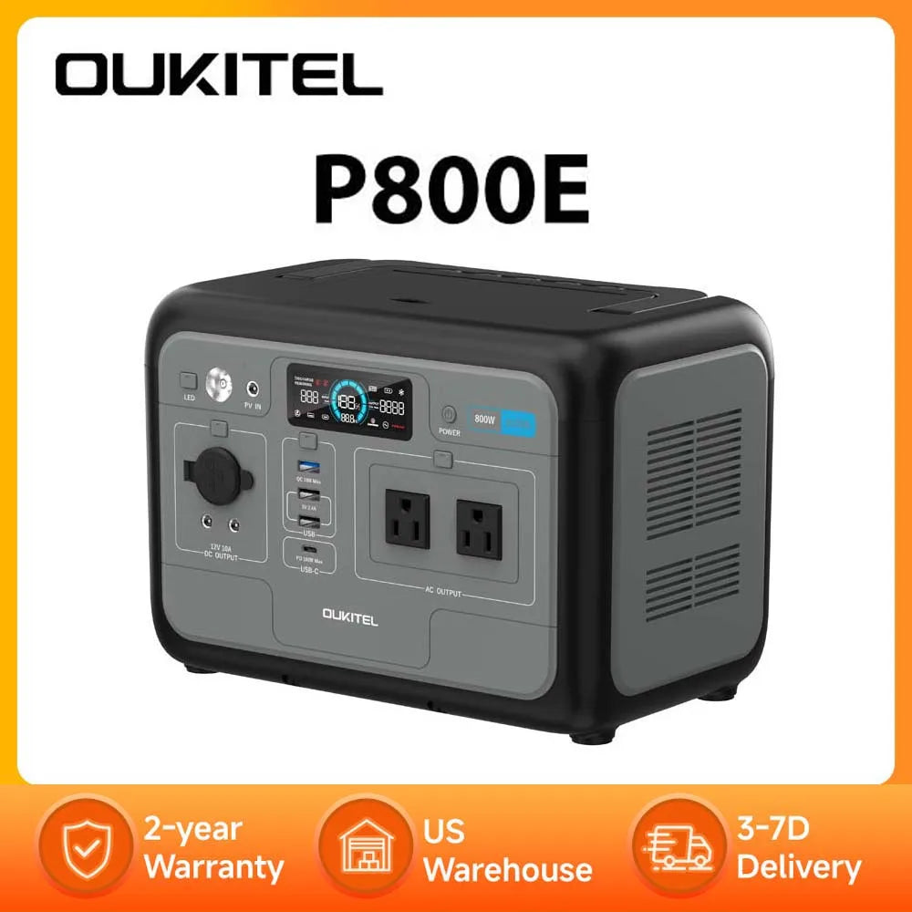 OUKITEL P800E Portable Power Station for Home Backup and Camping