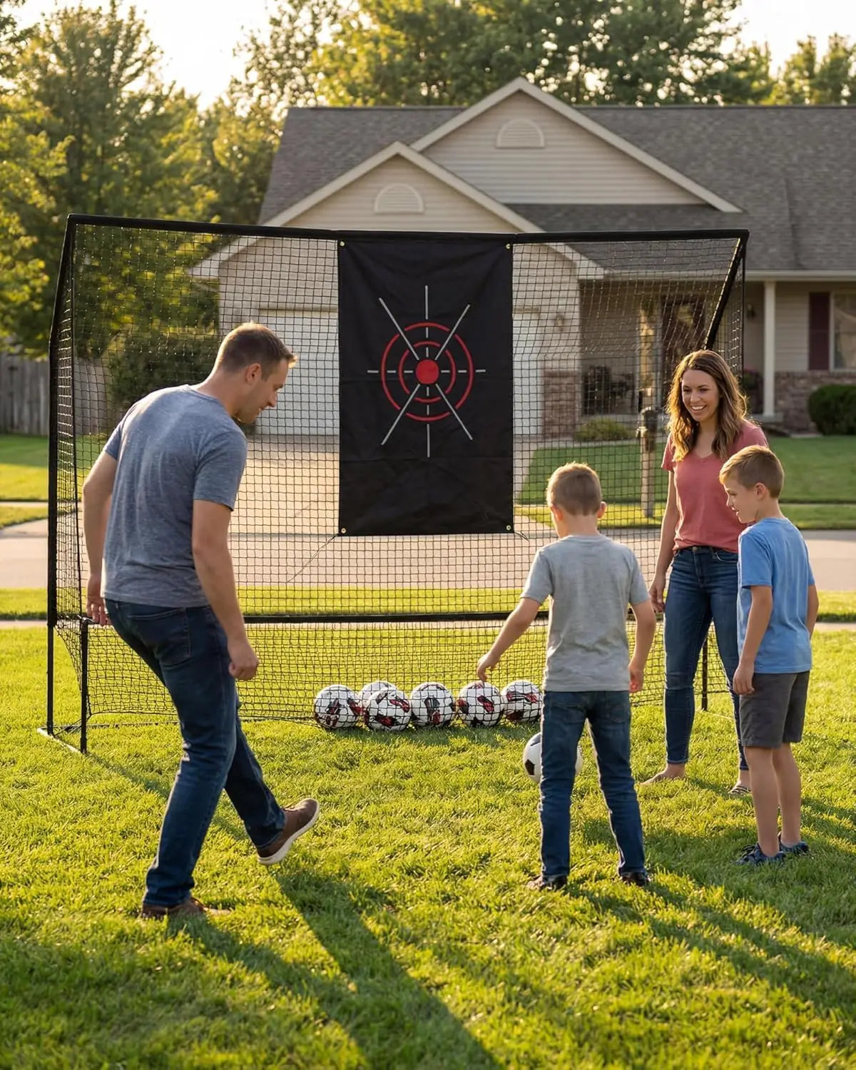 HiMISS Golf Practice Net With Aim Cloth And Carry Bag