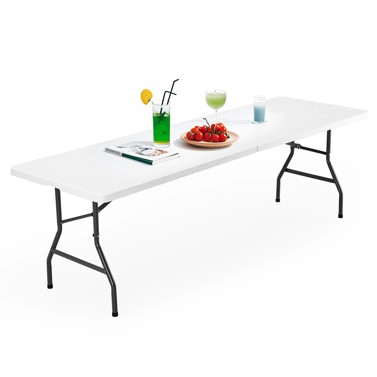 JHK Portable Folding Table With Safety Lock For Outdoor Dining