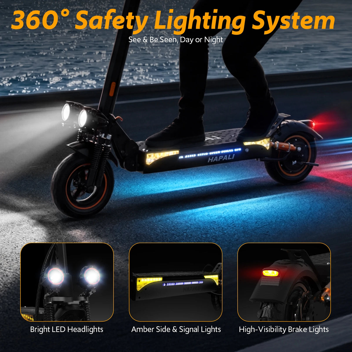 Osboo Off Road Electric Scooter With Powerful Motor And Suspension