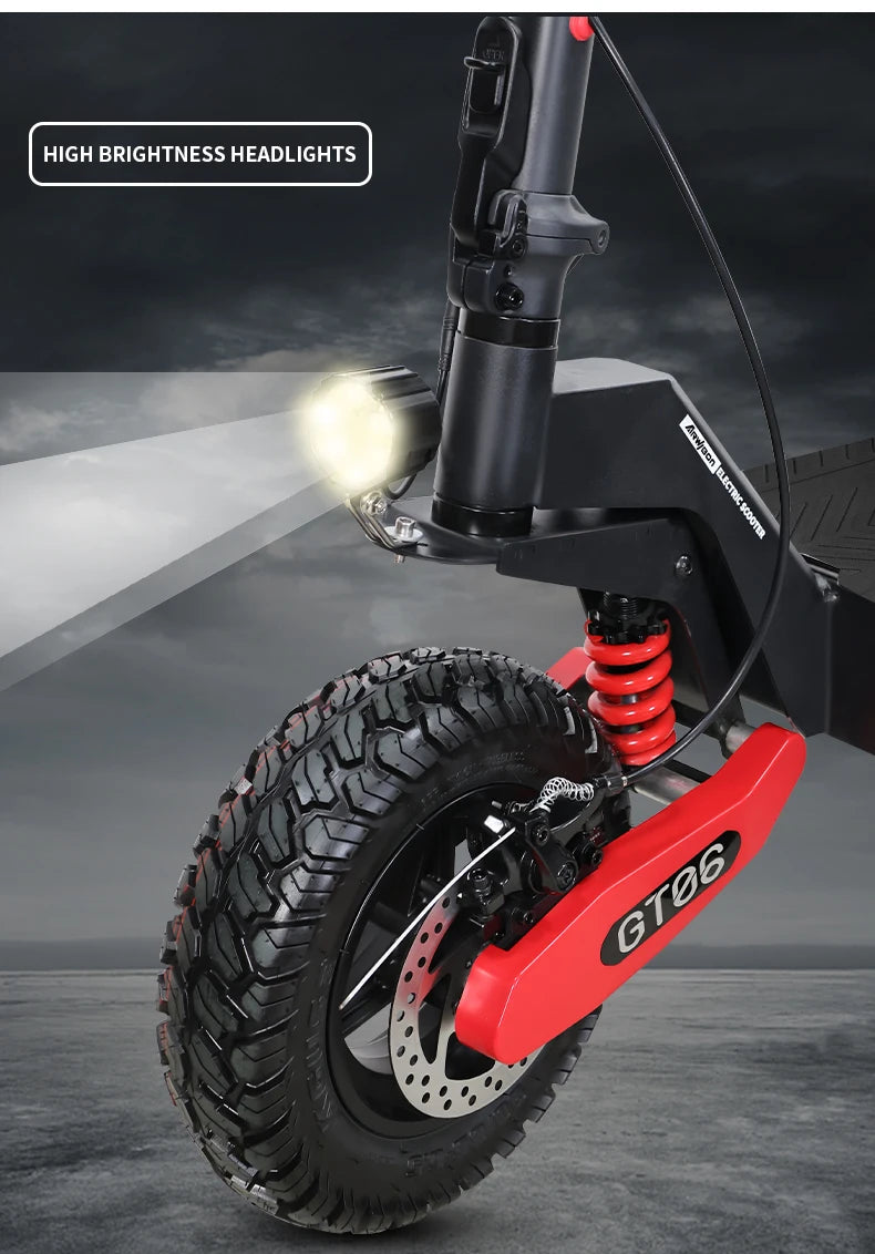 Arwibon 1200W Foldable Electric Scooter With Disc Brakes