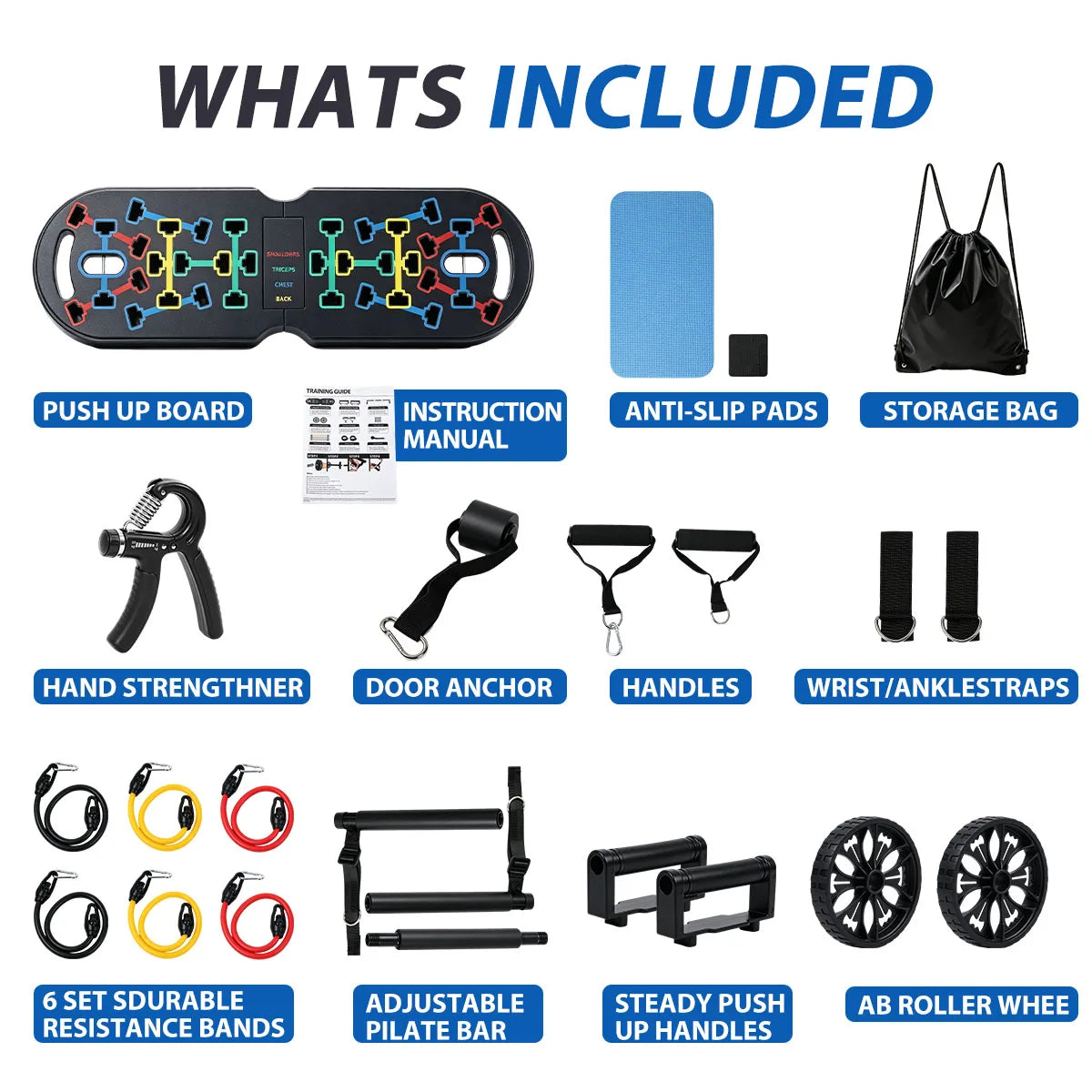 Portable Home Gym Full Body Kit With Push Up Board