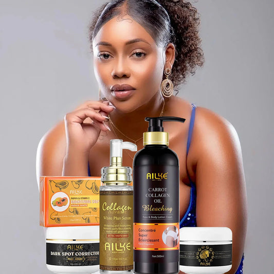 AILKE Collagen Skin Care Set With Moisturizing Brightening Formula