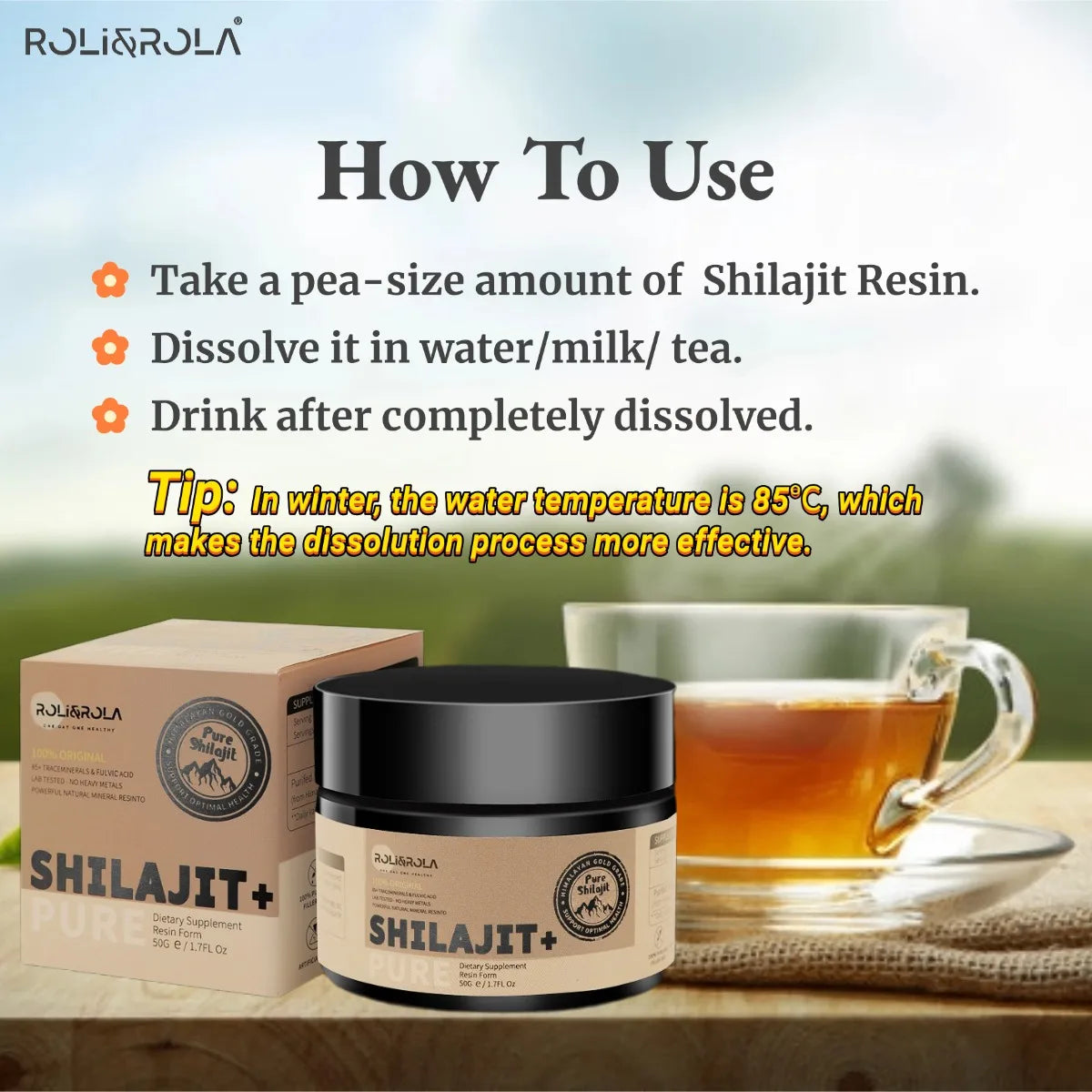 ROLI ROLA Pure Himalayan Shilajit Resin Dietary Supplement