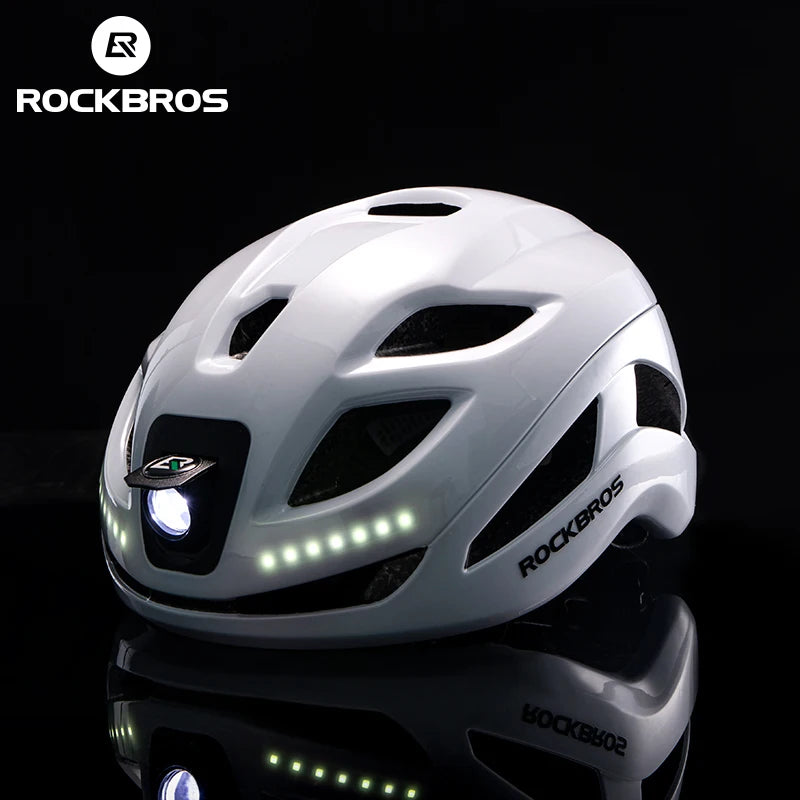Rockbros Cycling Safety Helmet With Integrated LED Front Light