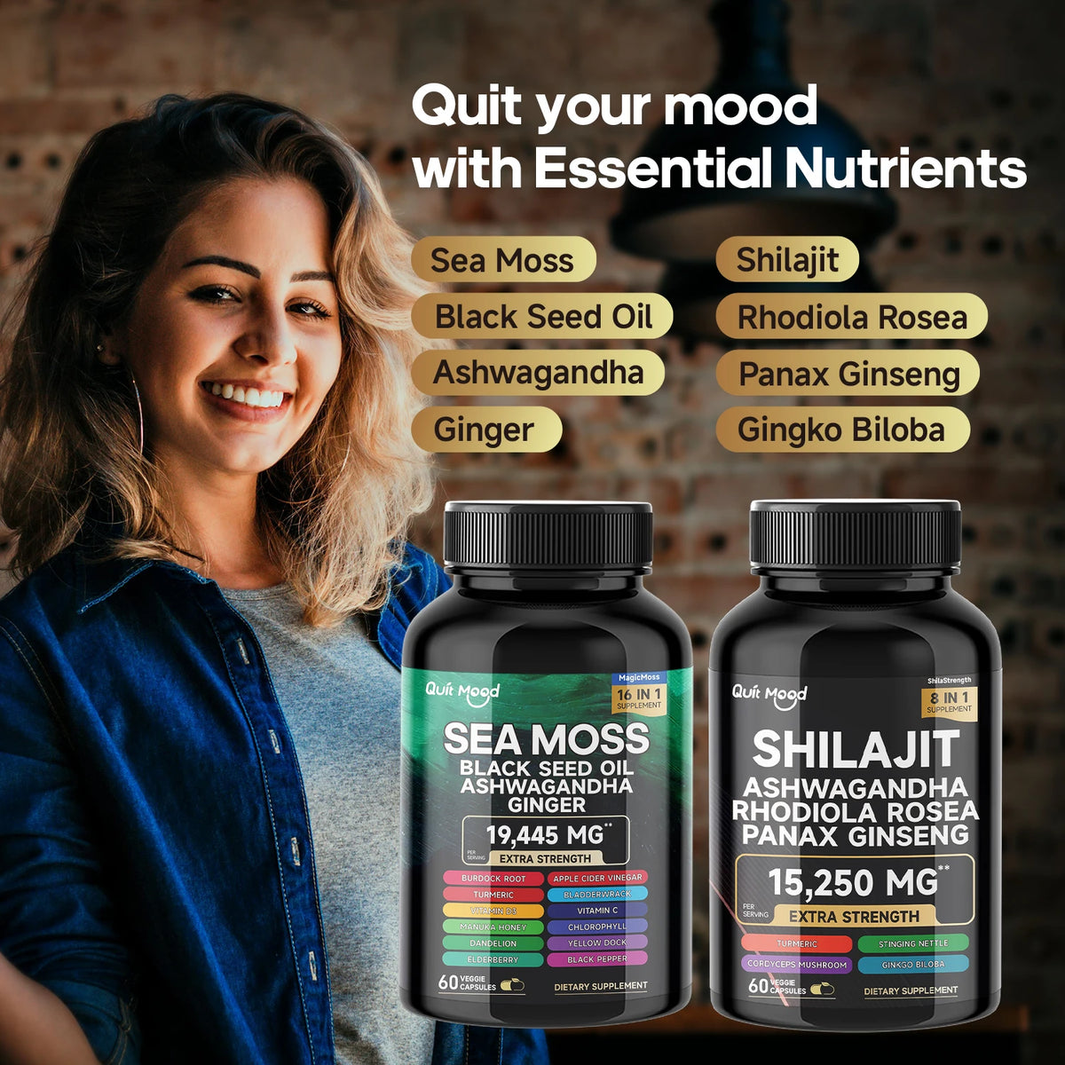 Sea Moss And Shilajit Vitality Support Supplement Bundle