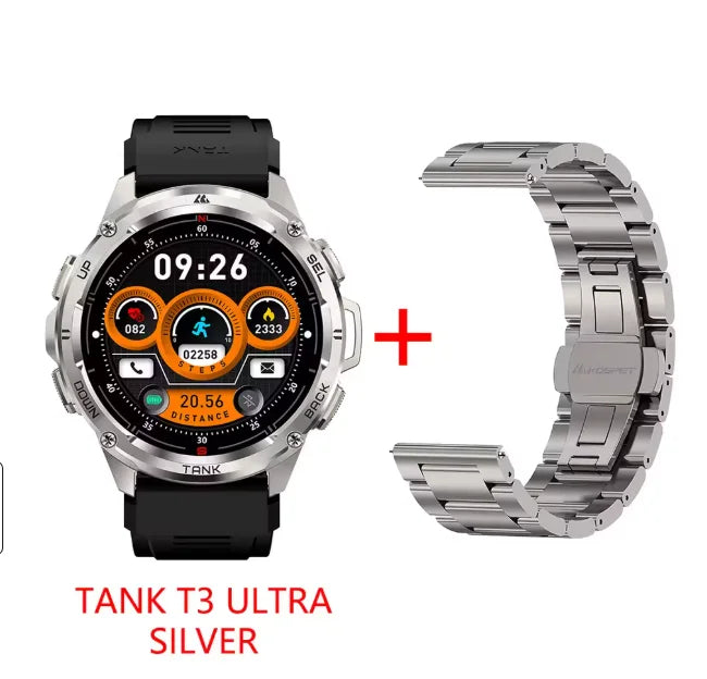 KOSPET TANK T3 Ultra Rugged GPS AMOLED Smartwatch for Men