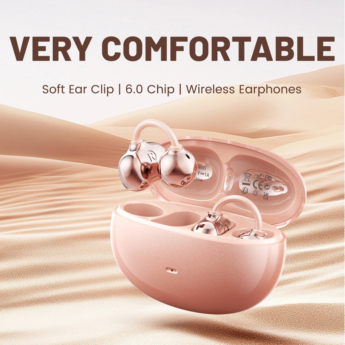 INSONIXN Open Ear Clip Wireless Bluetooth Earbuds With Microphone