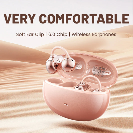 INSONIXN Open Ear Clip Wireless Bluetooth Earbuds With Microphone