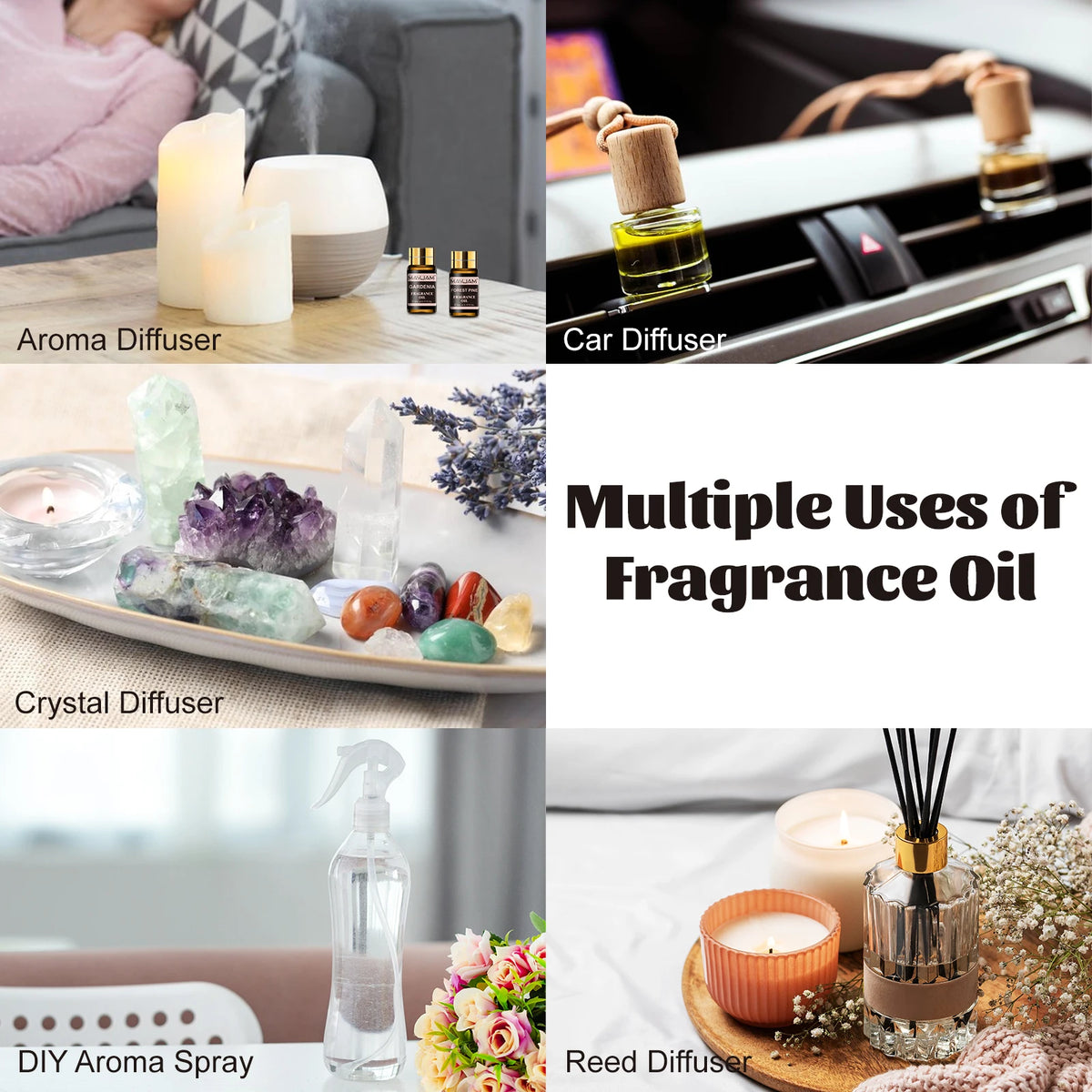 MAYJAM Fragrance Oils Set for Diffusers Burners and Candle Making