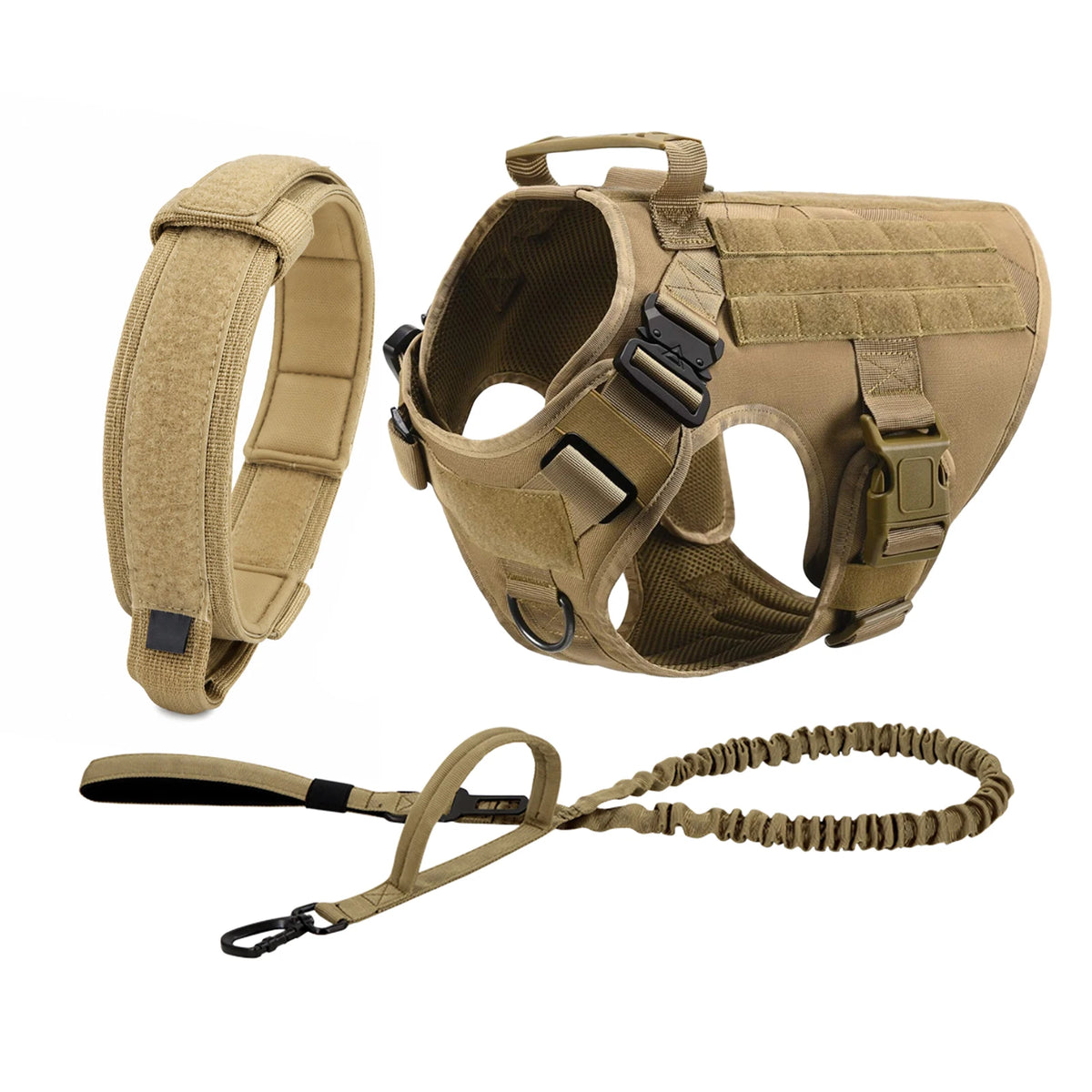 PETRAVEL Tactical Dog Harness With Leash For Training And Walking