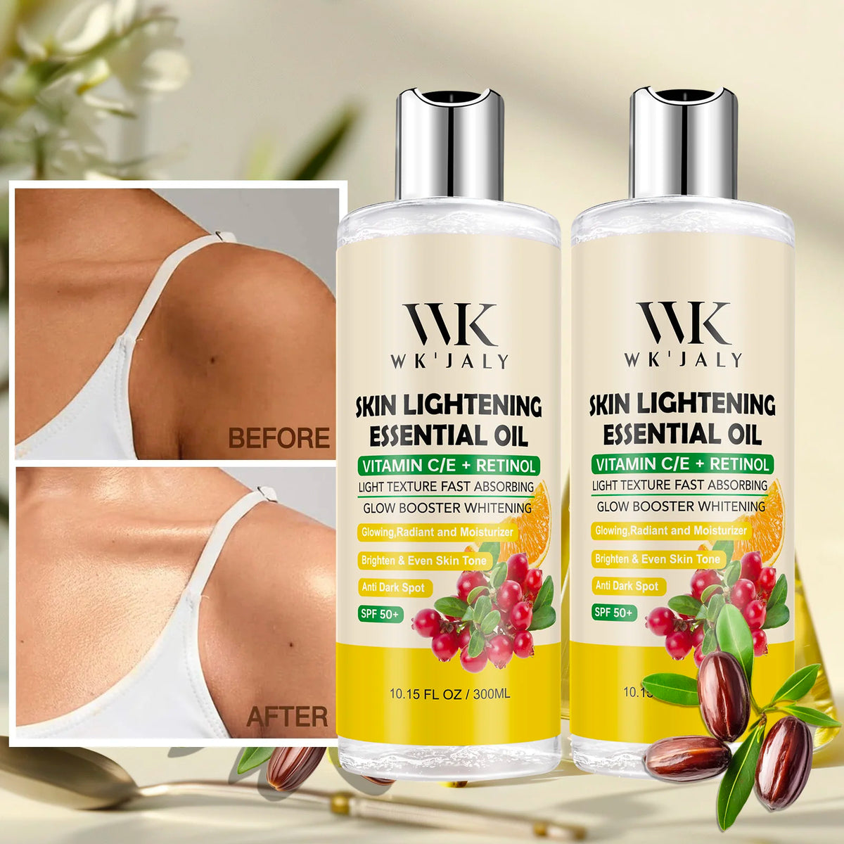 WK JALY Brightening Body Oil For Moisturized Smooth Looking Skin