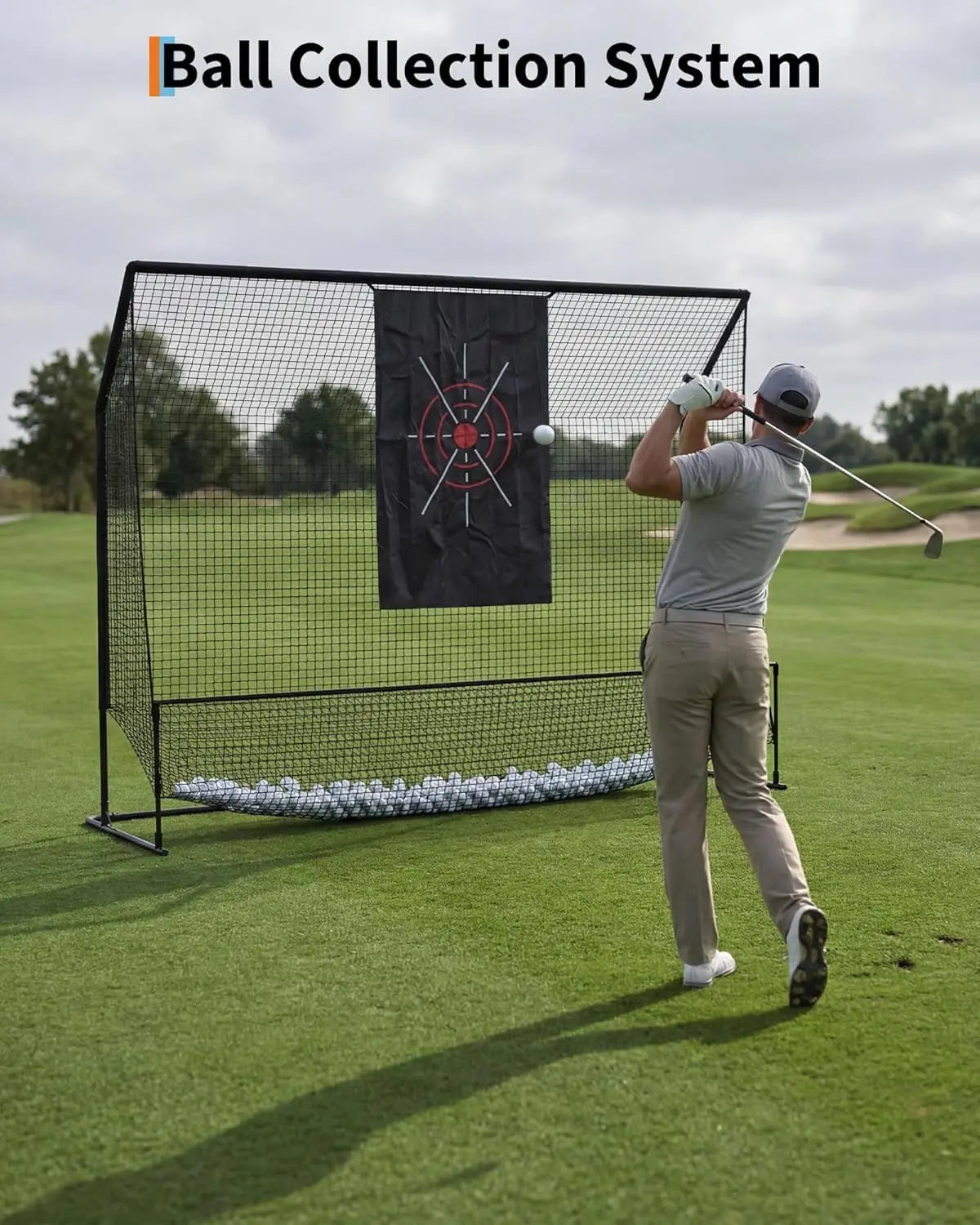 HiMISS Golf Practice Net With Aim Cloth And Carry Bag
