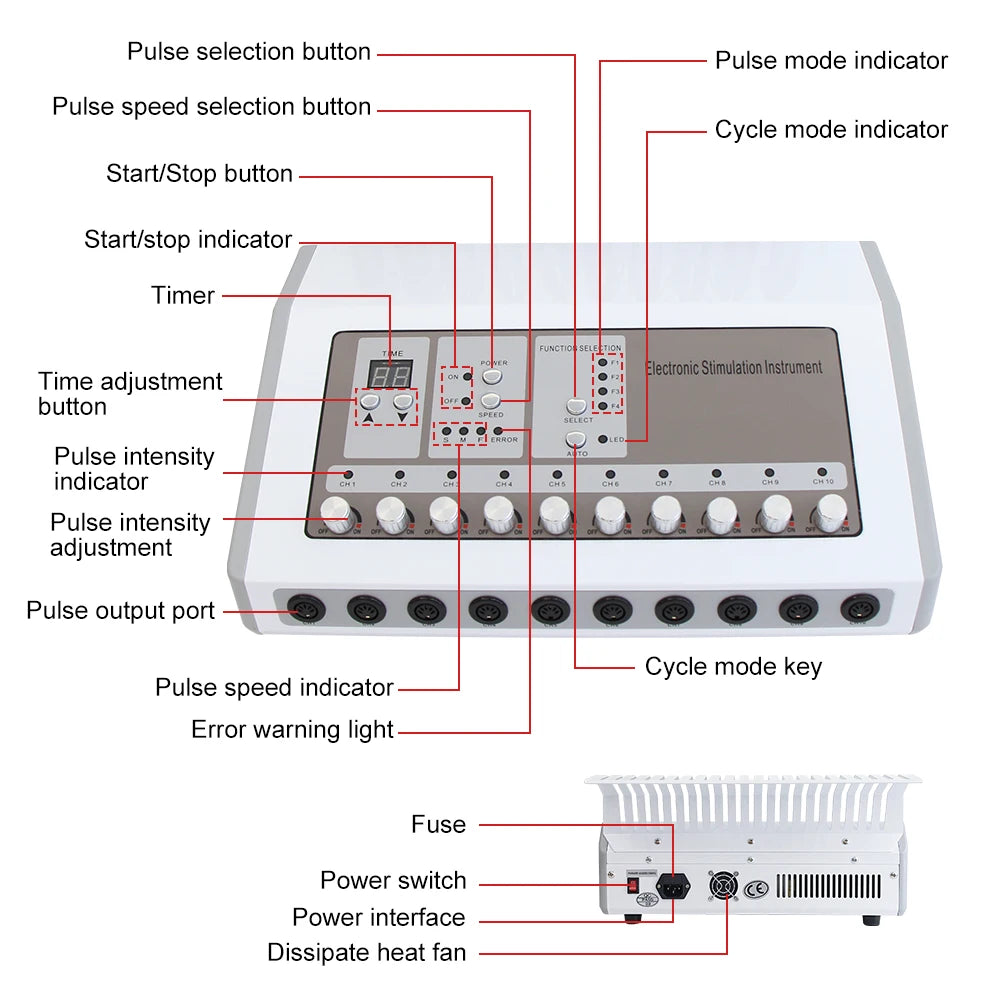 AOKO EMS Muscle Stimulator Electric Body Massager Machine