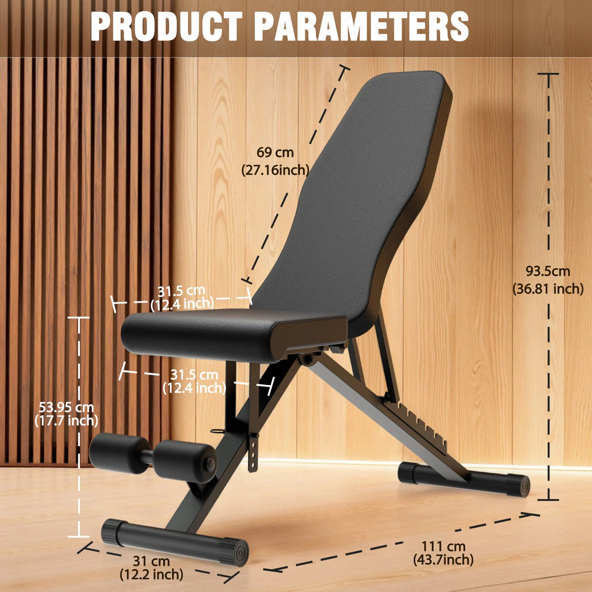 Adjustable Folding Weight Bench for Full Body Strength Training