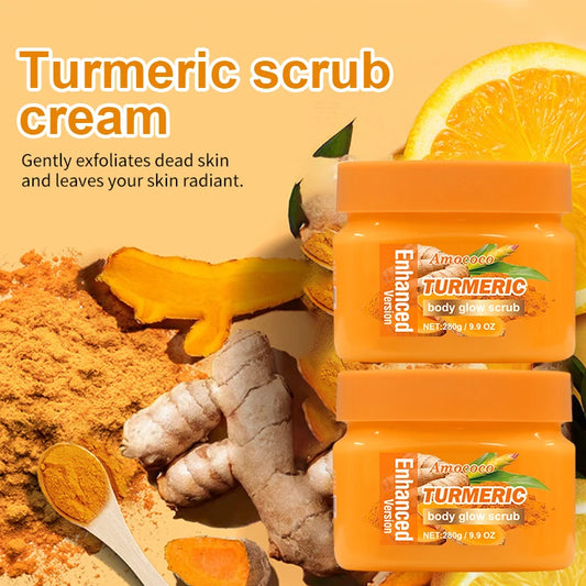 Amococo Turmeric Body Scrub for Exfoliating and Smooth Skin