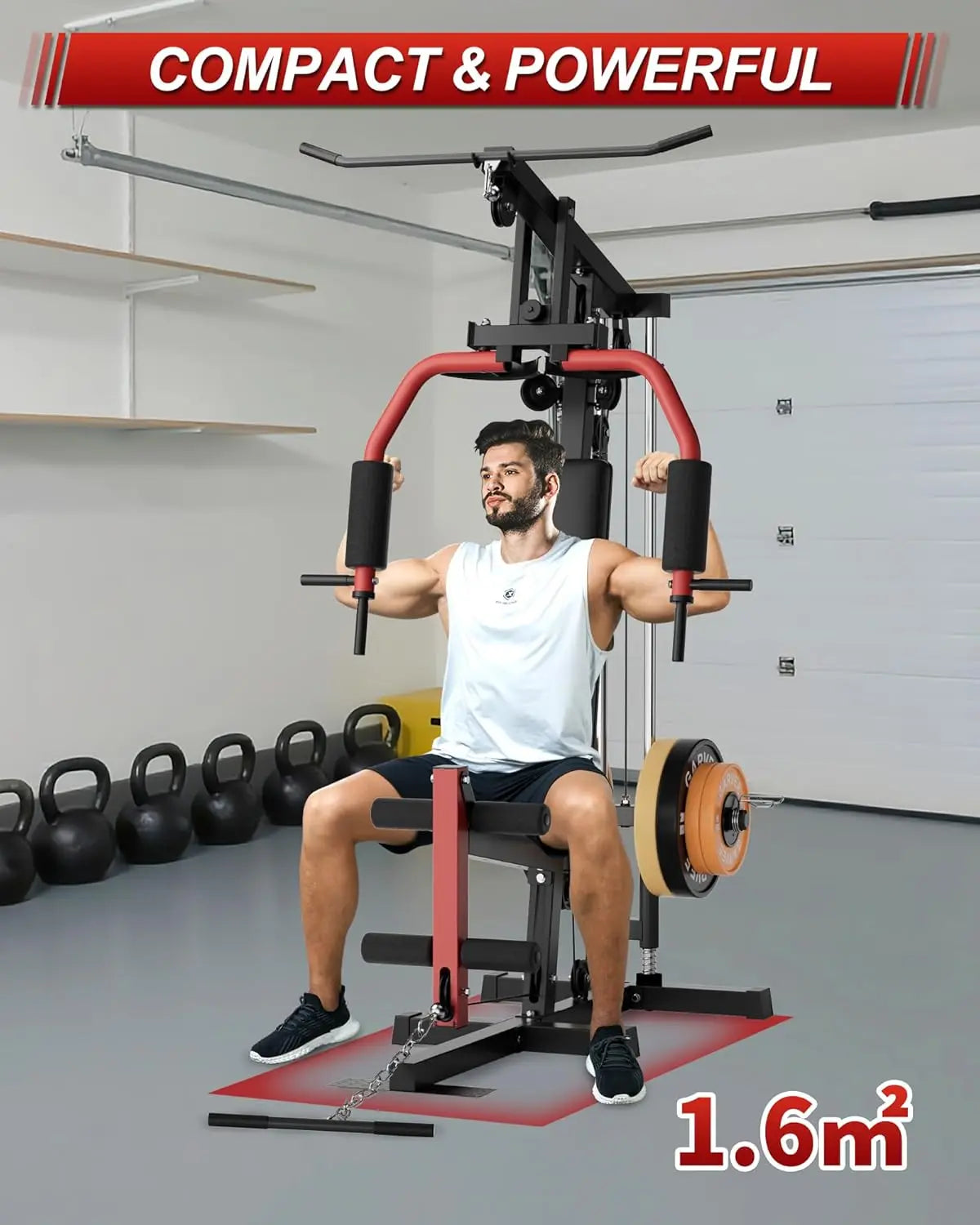 HiMISS 5 In 1 Home Gym Strength Training Machine System