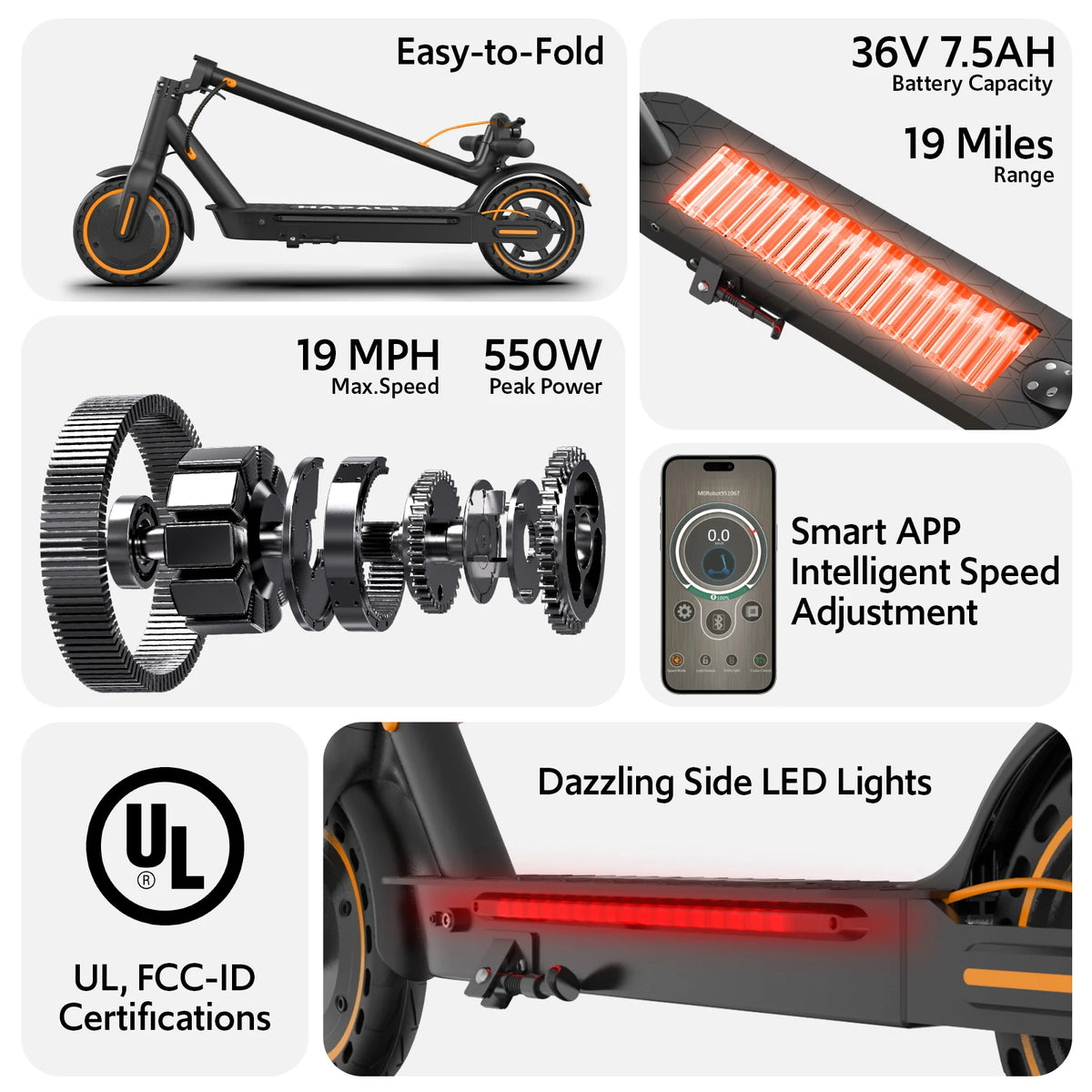Osboo Foldable Electric Scooter With App Control And Extended Range