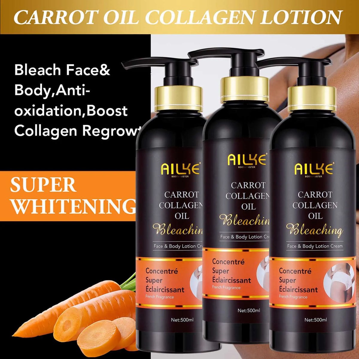 AILKE Collagen Skin Care Set With Moisturizing Brightening Formula