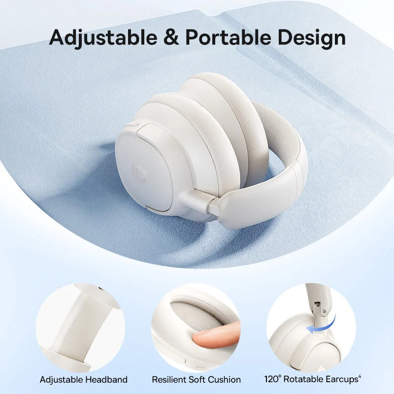 Baseus Wireless Noise Canceling Over Ear Headphones Spatial Audio