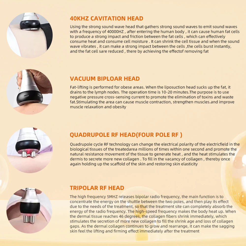 MISSHEART Ultrasonic Cavitation Body Care Massage Machine