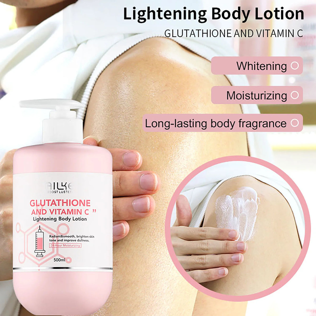 AILKE Vitamin C Glutathione Brightening Body Lotion For Radiant Skin