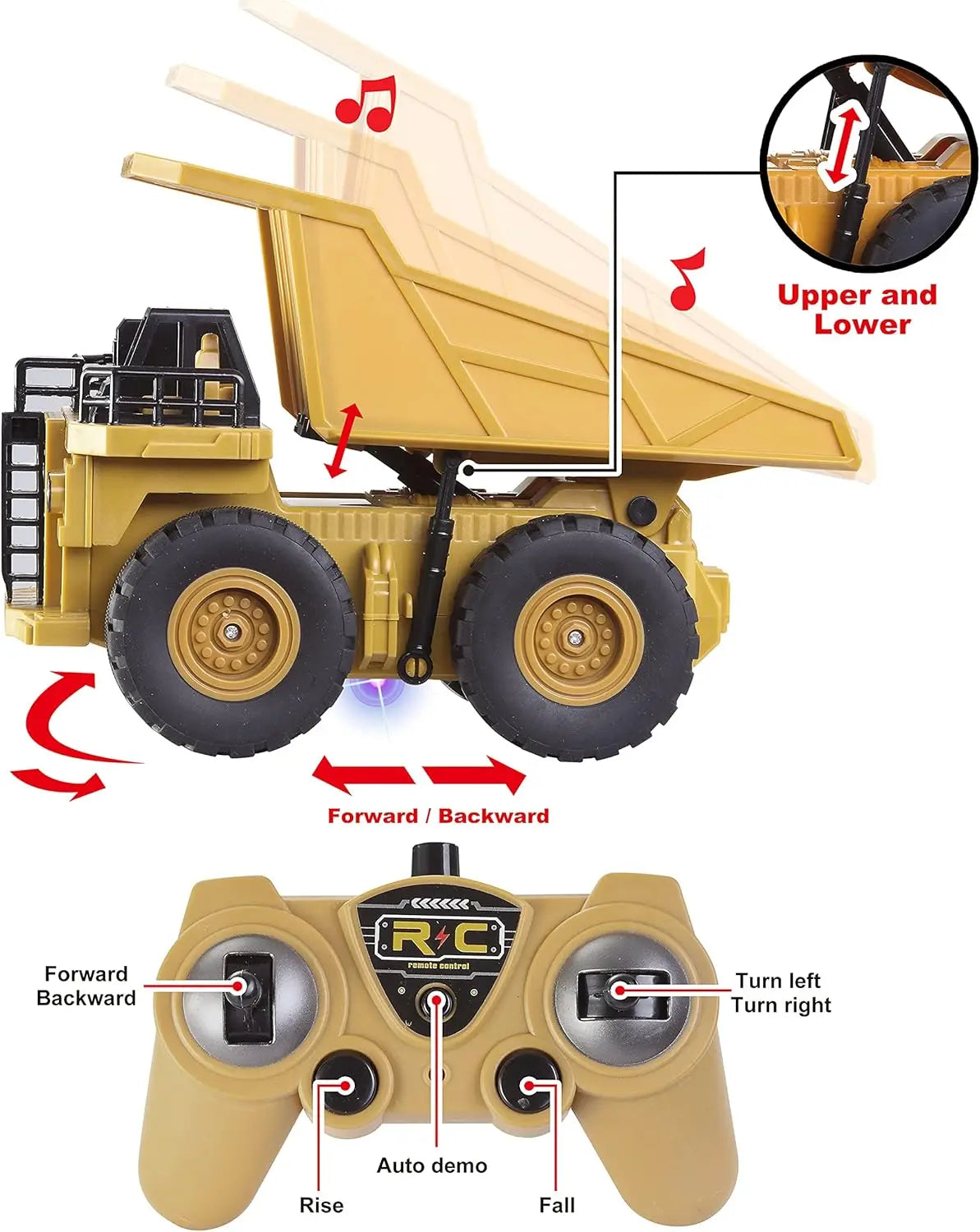 Joyfy Remote Control Construction Vehicle Toy Set For Kids