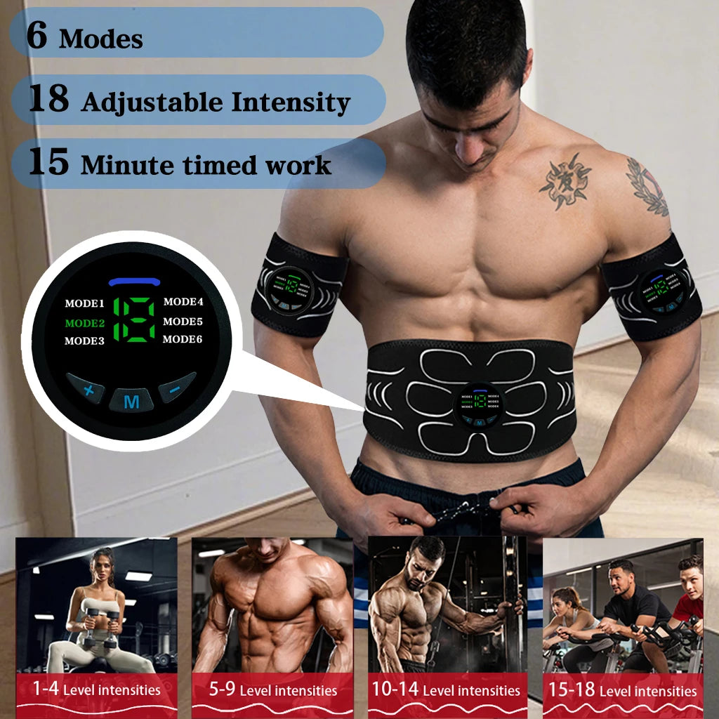 Woflend Rechargeable EMS Muscle Stimulator Fitness Massage Belt