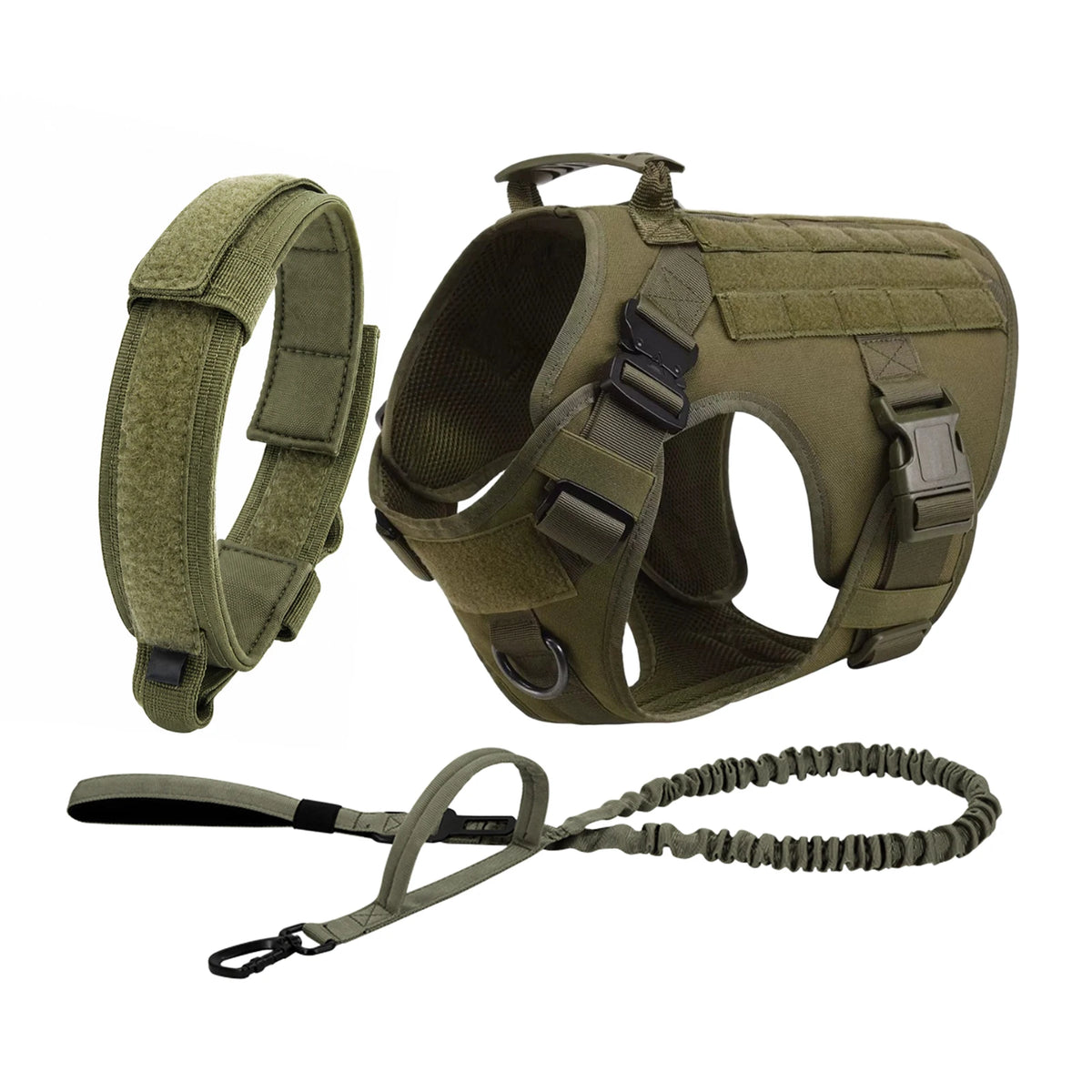 PETRAVEL Tactical Dog Harness With Leash For Training And Walking