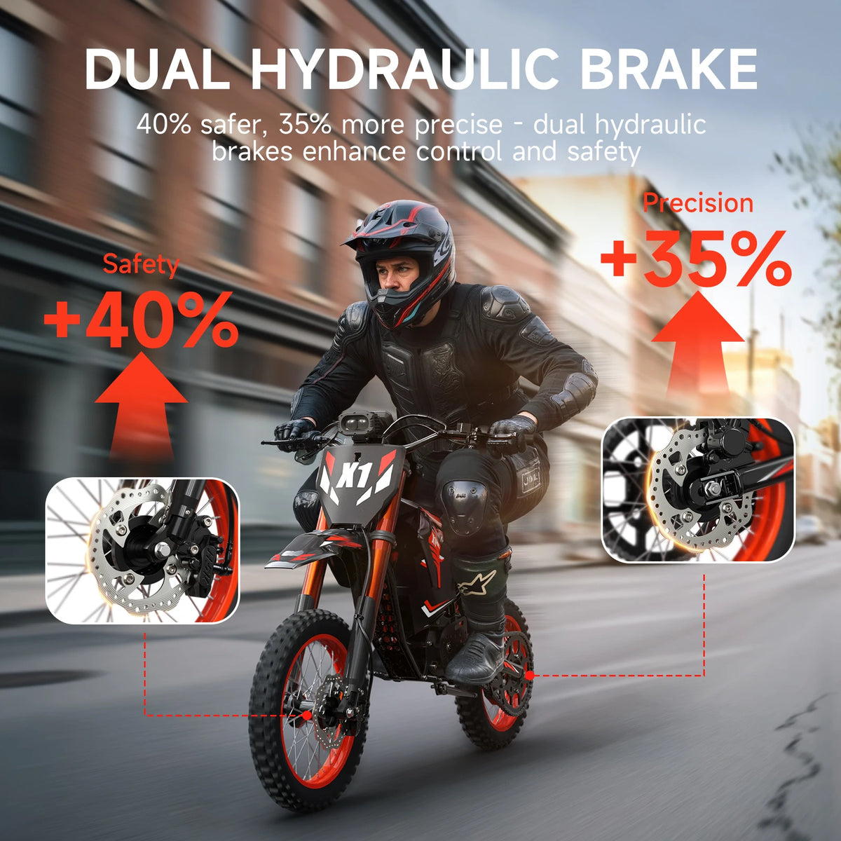 QRONGE X1 Spark Electric Dirt Bike With Hydraulic Brakes