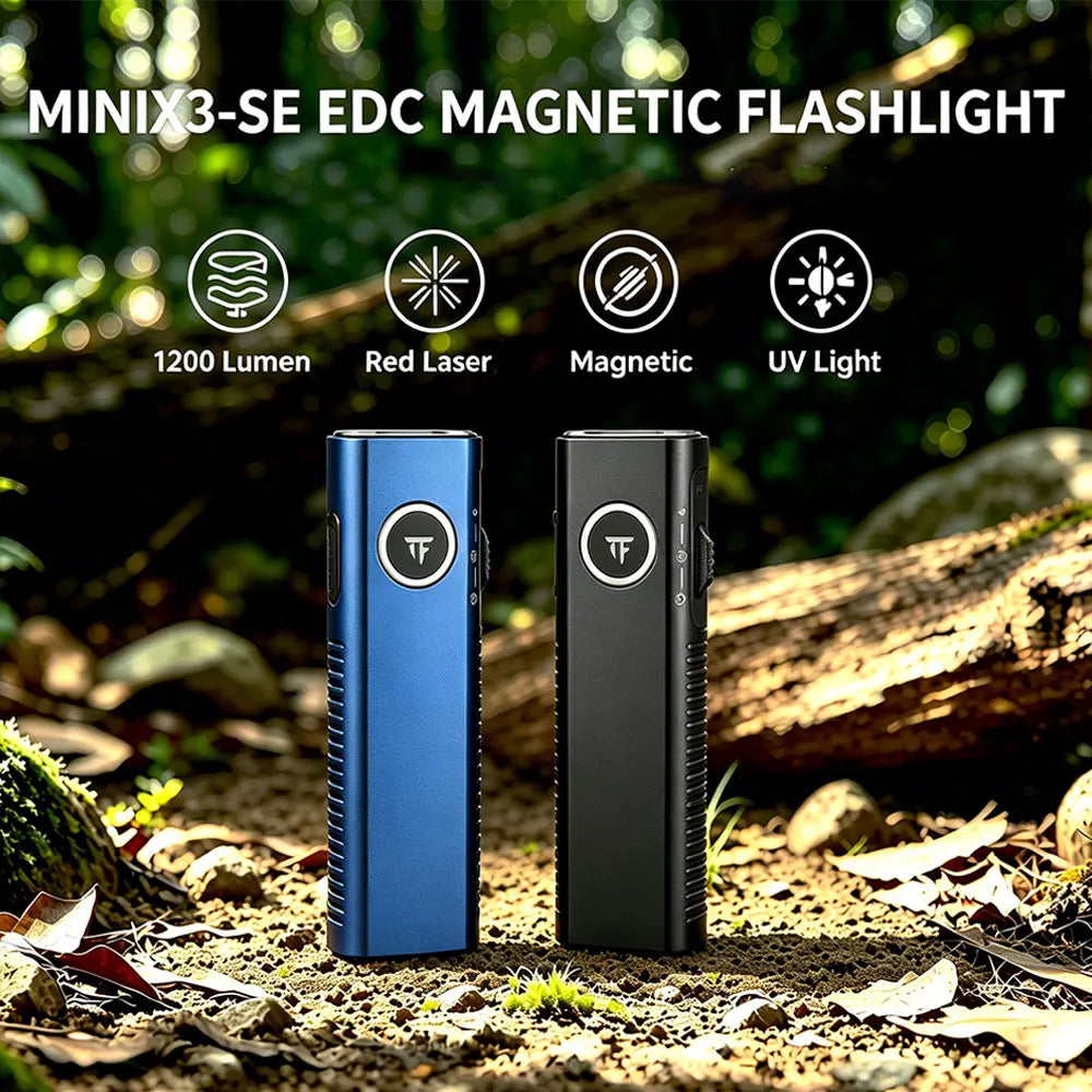 TrustFire Rechargeable EDC Flashlight With White And UV Light